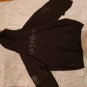 Whisky Helps Hoodie, Grunt Style, Black, L